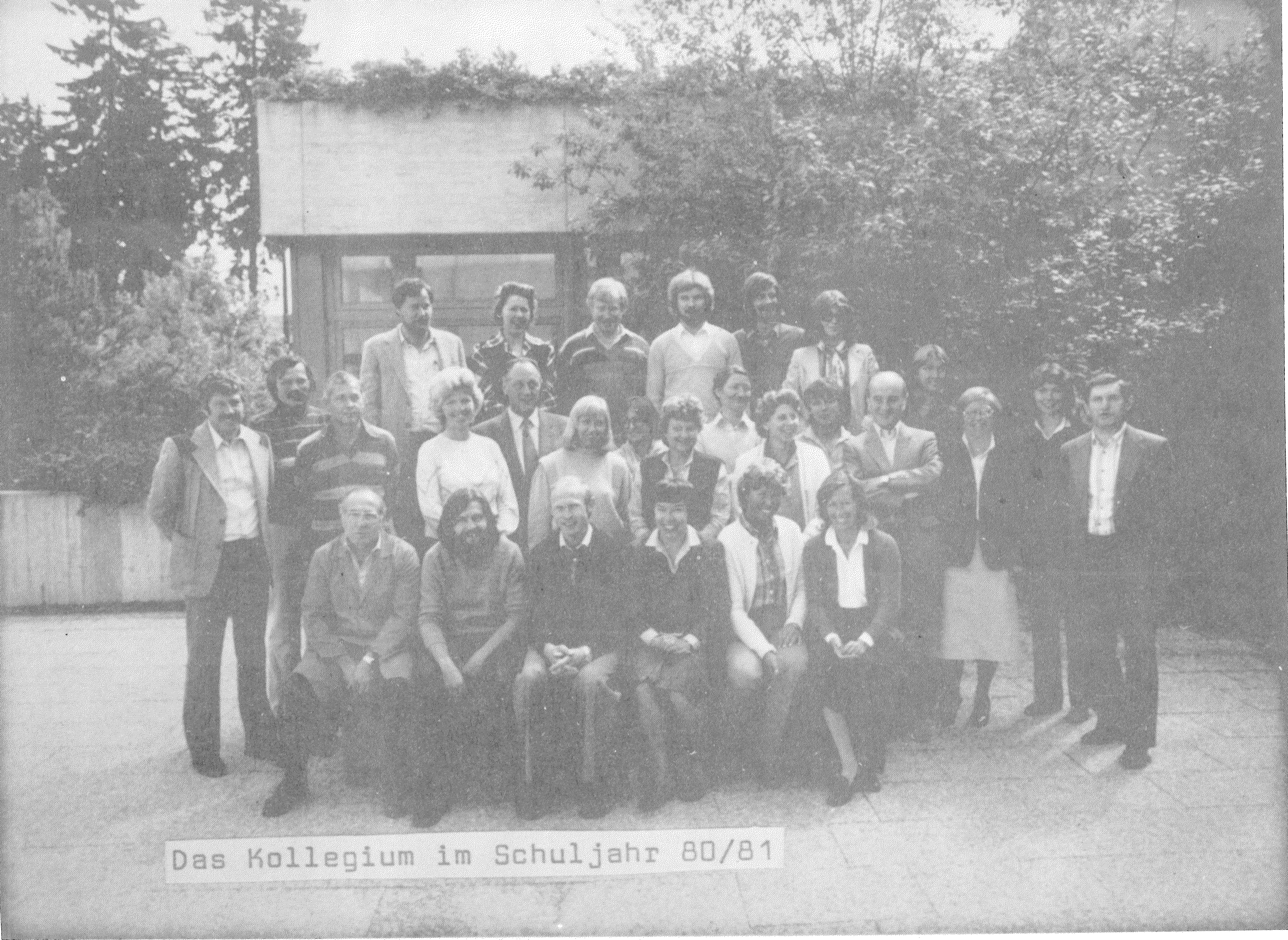 Das Kollegium im Schuljahr 80/81